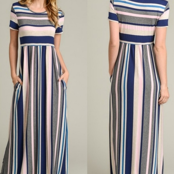 Sweetbb Dresses & Skirts - Stripe Maxi Dress with  pockets